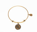 Life Begins at 40 Gold Expandable Bangle Charm Bracelet