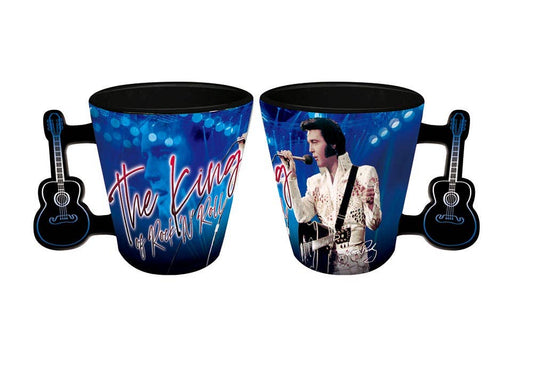 Elvis Presley Shot Glass The King with Guitar Handle