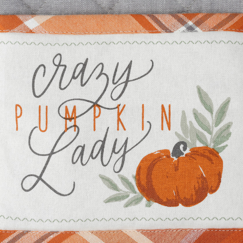 Crazy Pumpkin Lady Potholder Gift Set