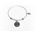 Football Mom Expandable  Bangle Charm Bracelet