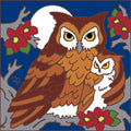 Mama and Baby Owl Tile