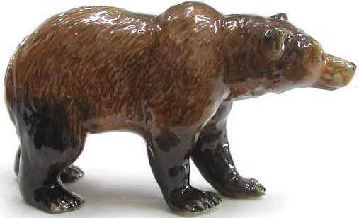 Grizzly Bear Mini Figurine