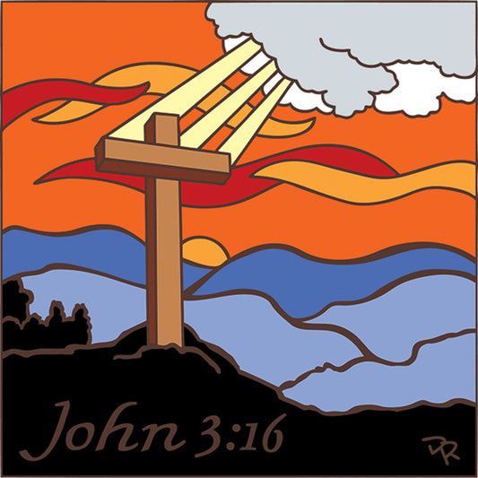 John 3:16 Cross Tile