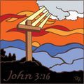John 3:16 Cross Tile