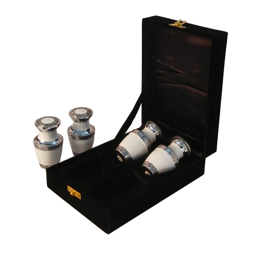 Plutus imports Set of 4 mini urns