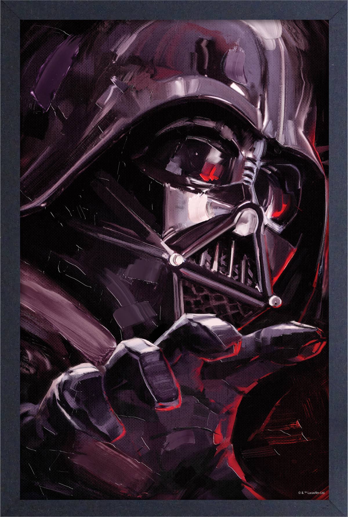Obi Wan Brushed Vader Framed Print
