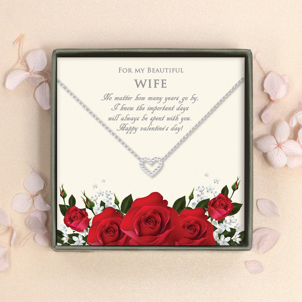 For My Beautiful Wife Necklace Silver