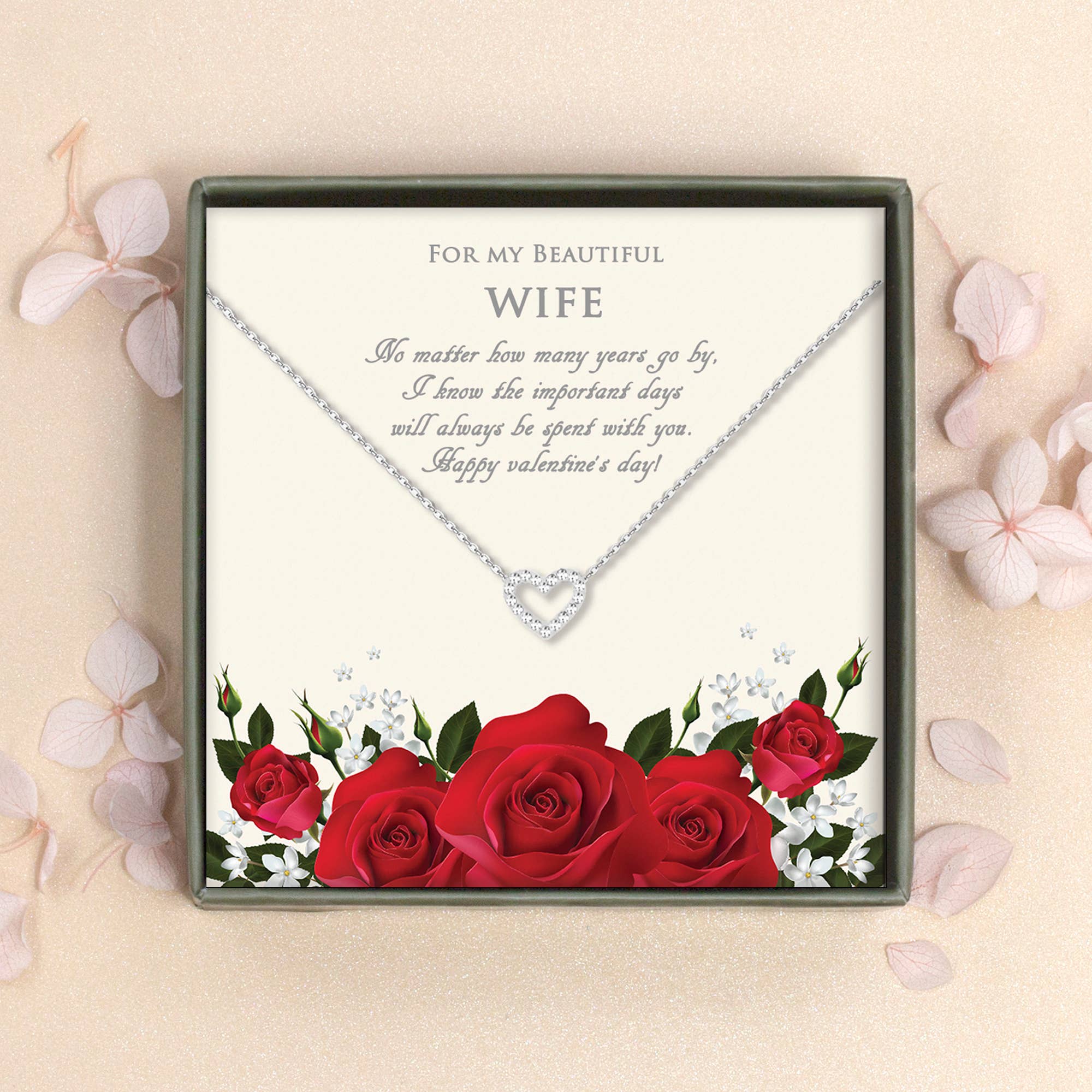 For My Beautiful Wife Necklace Silver
