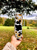 Sunflower Cow Print Tumbler