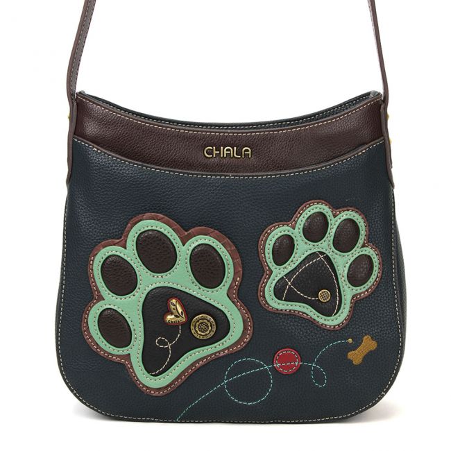 Paw Print Crescent Crossbody