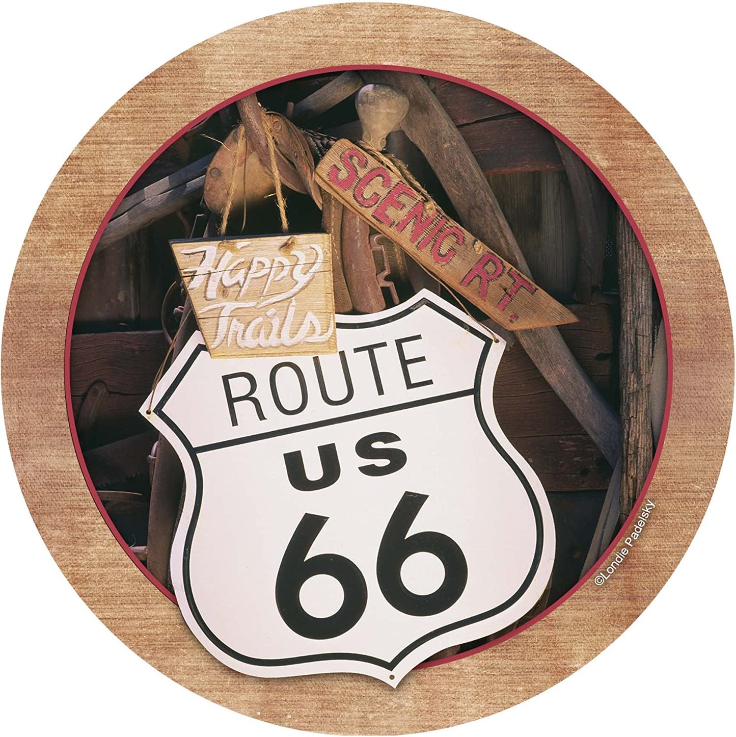 Route 66 Happy Trails Set of 4 Coasters