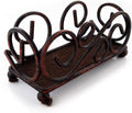 Bronze Upright Scroll Coaster Holder