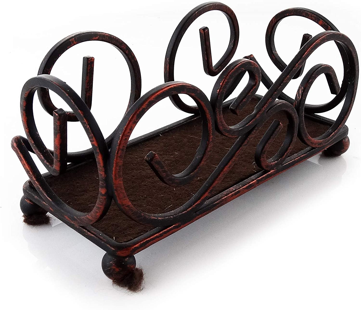 Bronze Upright Scroll Coaster Holder