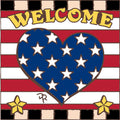 Welcome/USA Heart Tile