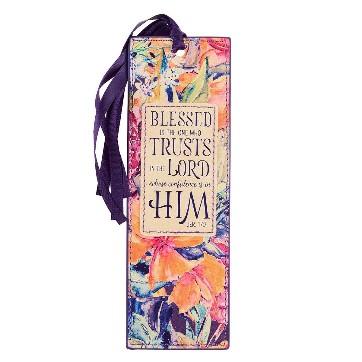 Blessed Is The One..Faux Leather Bookmark