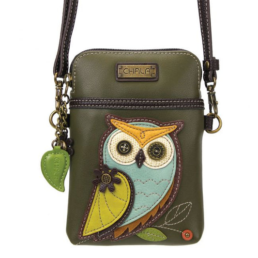 Owl Cellphone Crossbody Olive