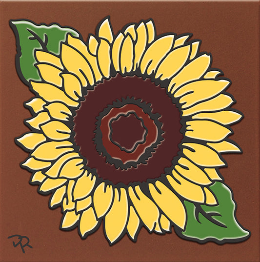 6X6 Tile Sunflower "Naturals"