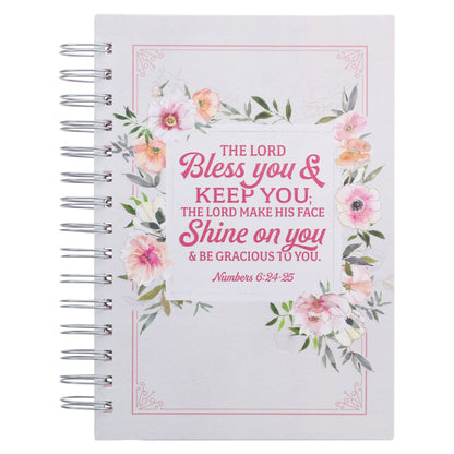 The Lord Bless You.. Floral Wirebound Journal