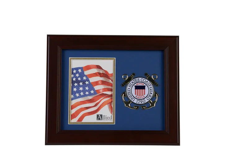 U.S. Coast Guard Medallion 4-Inch by 6-Inch Portrait Picture Frame