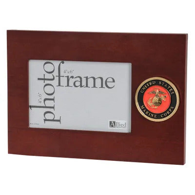 U.S. Marine Corps Medallion 4-Inch by 6-Inch Desktop Picture Frame