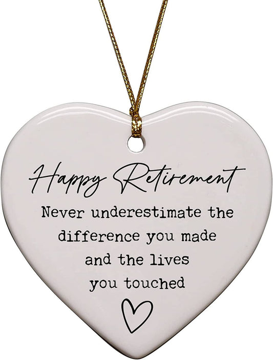Happy Retirement Heart Ornament