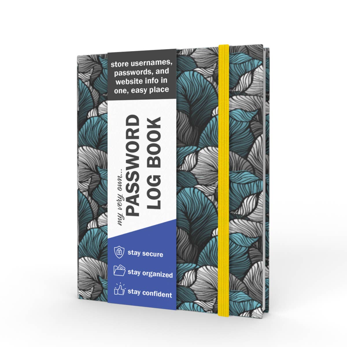 Turquoise Leaves Password Log Book