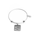 Super Mom Expandable Silver Bangle Charm Bracelet