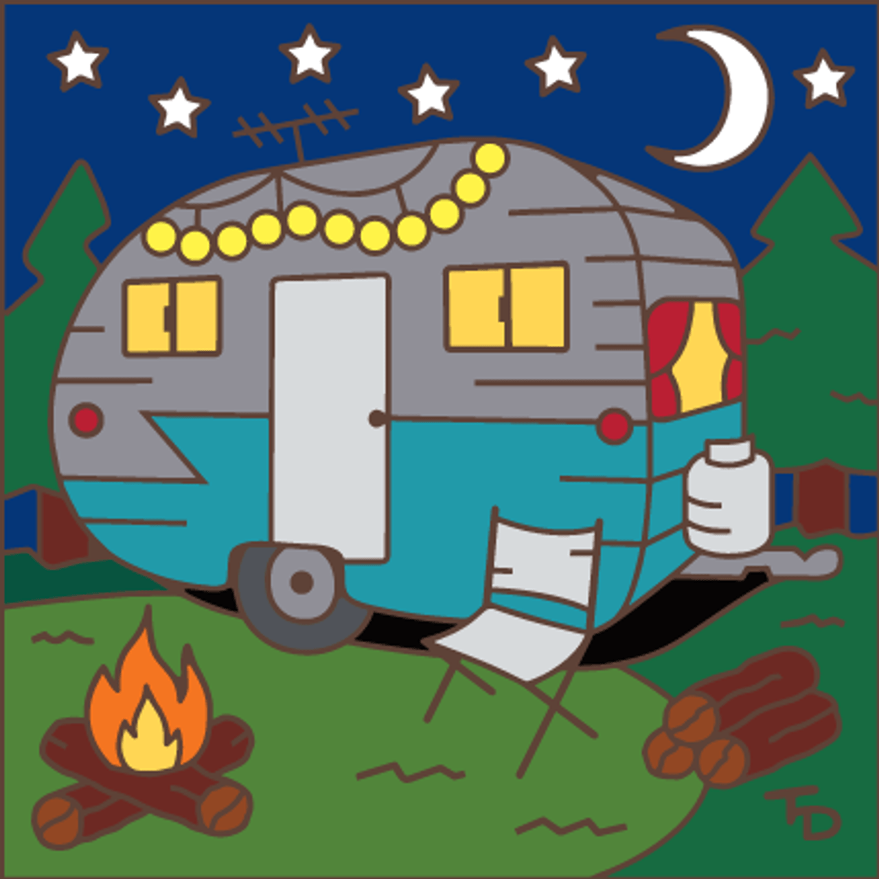 Night Camper Tile