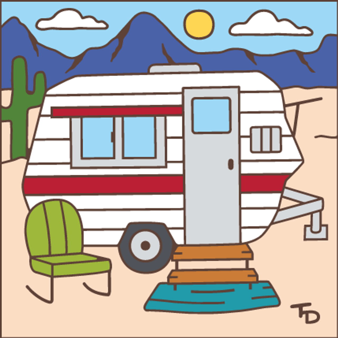 Desert Camper Tile