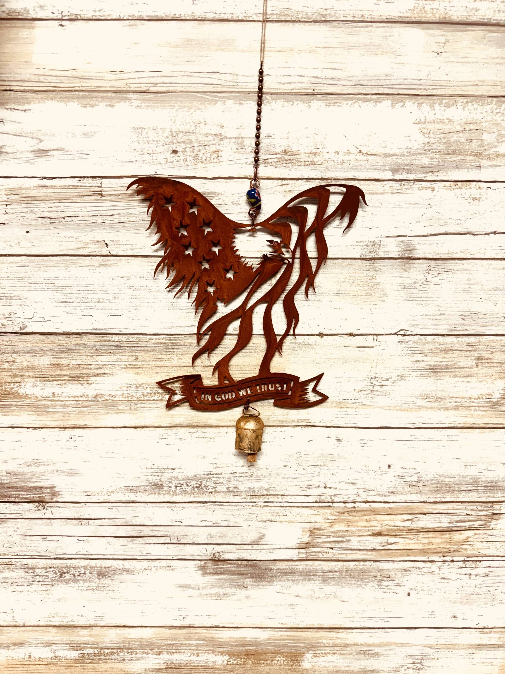 Eagle in God we Trust Patriotic Bell Chime