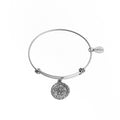 Mom Life Expandable Silver Bangle Charm Bracelet