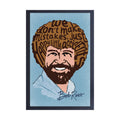 Bob Ross Hair Word Collage Framed Print