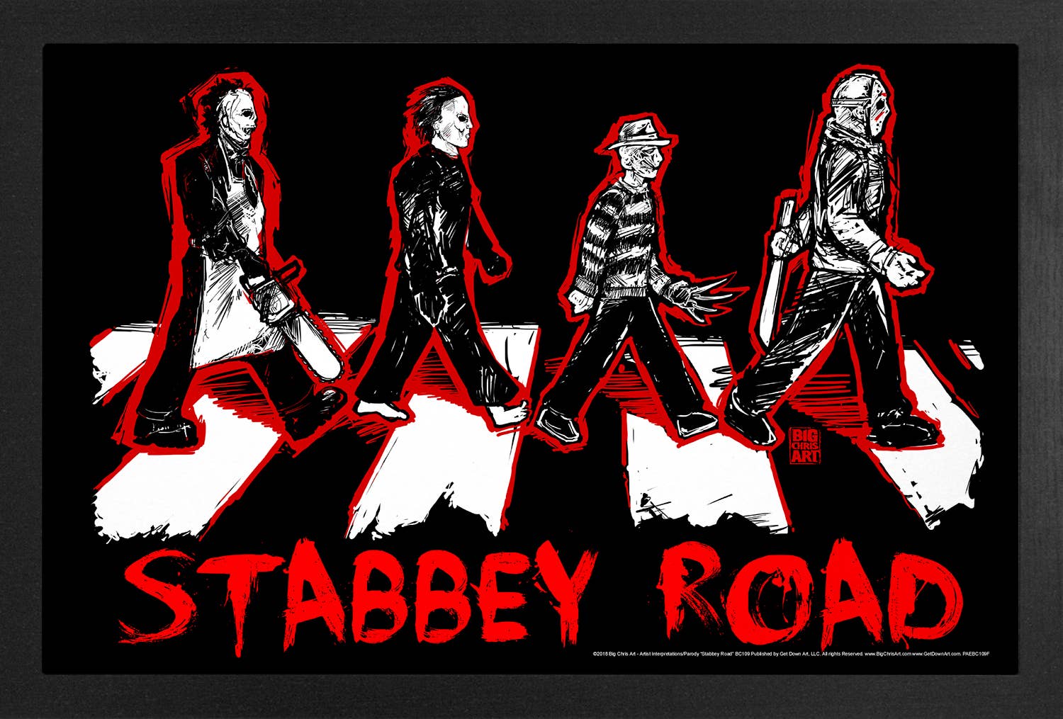 Big Chris Stabbey Road Framed Poster Print