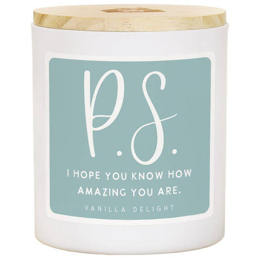 P.S. I Hope You Know..Vanilla Candle