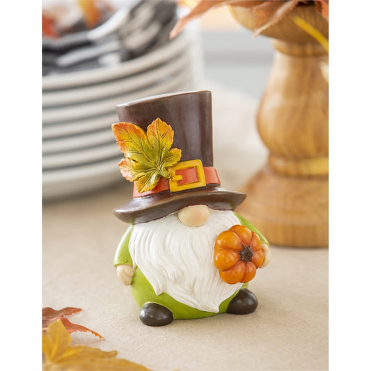 Harvest Gnome with Top Hat Figurine