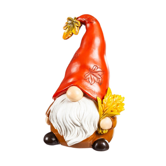 Harvest Gnome with Hat Figurine