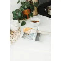 Kitchen Non Slip Spatula & Lid Holder- White