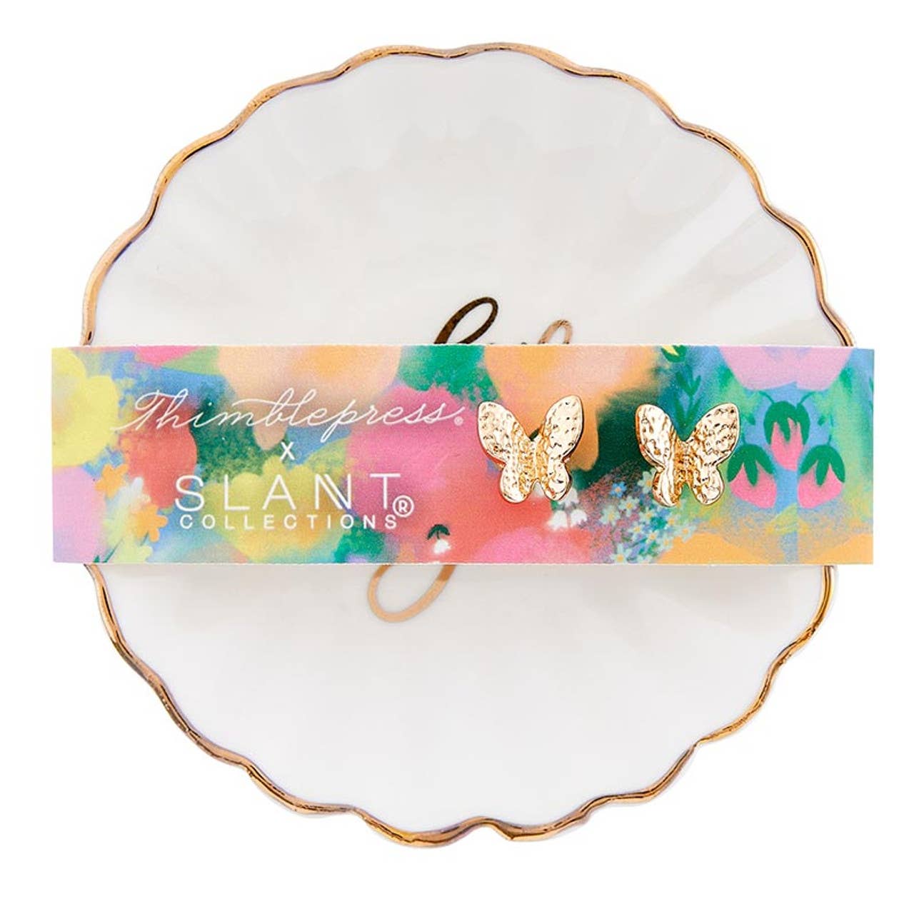 Love You Butterfly Earrings and Trinket Tray Set