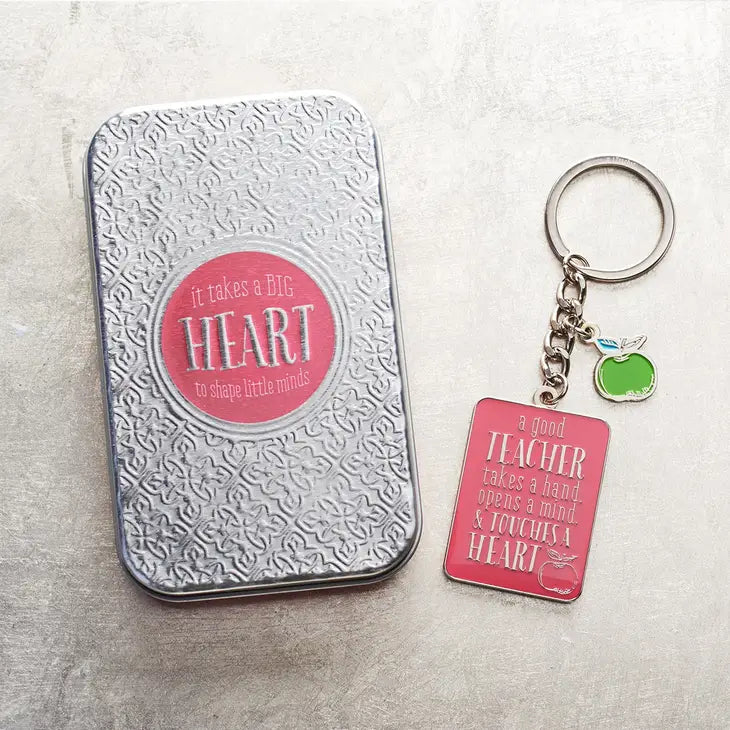 A Good Teacher Keyring Gift Tin