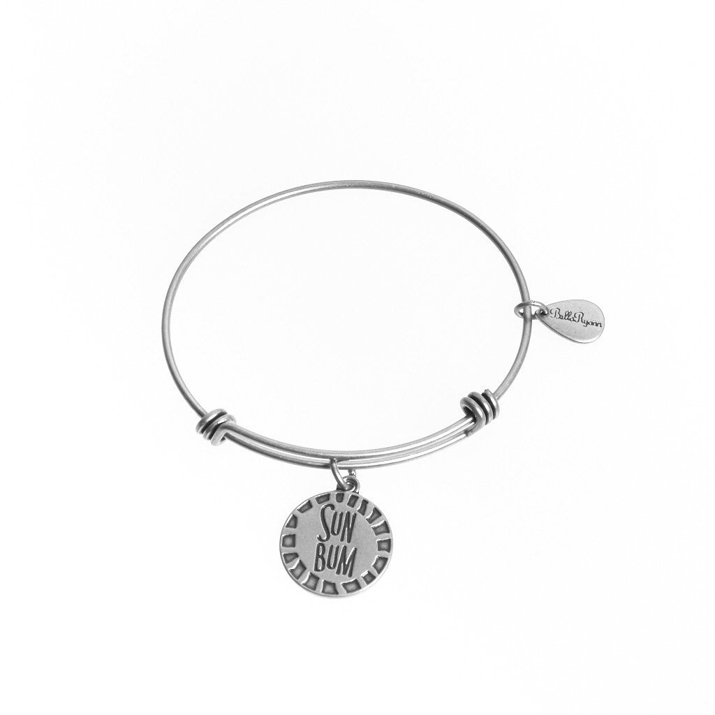 Sun Bum Silver Expandable Bangle Charm Bracelet