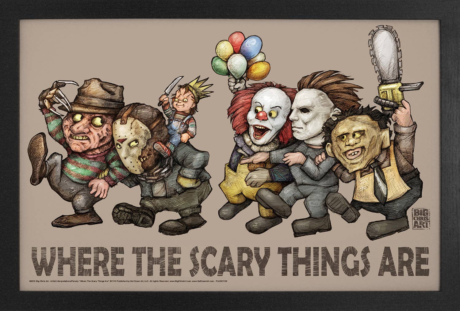 Big Chris  Where the Scary Things Are Framed Print