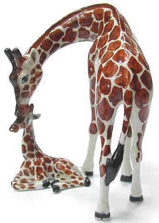 Giraffe W/calf Mini Figurine