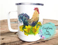 Rooster With Sunflower Mug