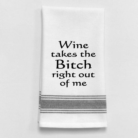 Wine takes the bitch...towel