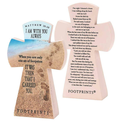 Footprints Tabletop Cross