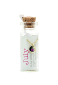 July/Ruby Birthstone Bottle Necklace