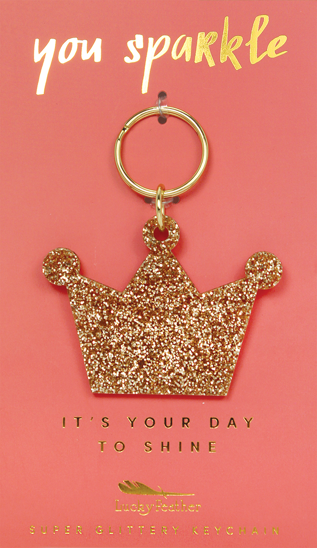 Crown Glitter Keychain