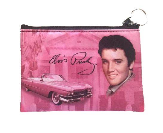 Elvis Presley Pink Guitars Makeup Bag/Purse