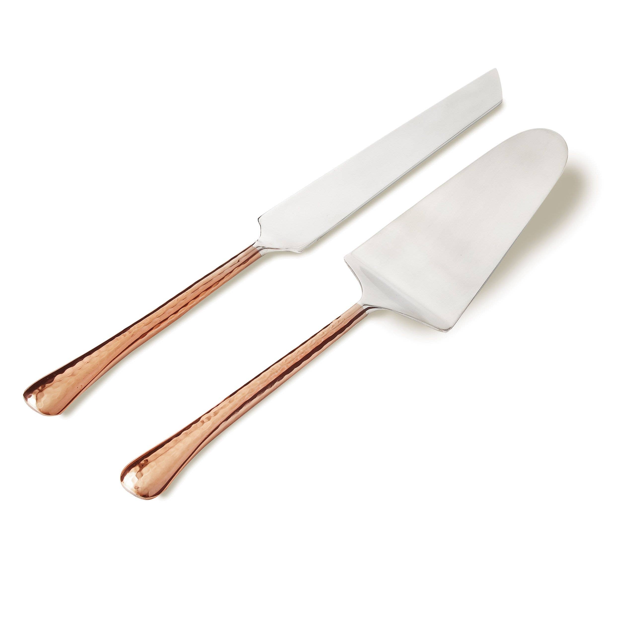 Elegance - Hammered Cake Server Set, Copper, 11"