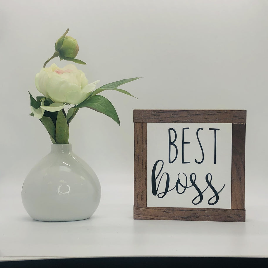 Bog Road Designs - Best Boss Sign *Ebony*